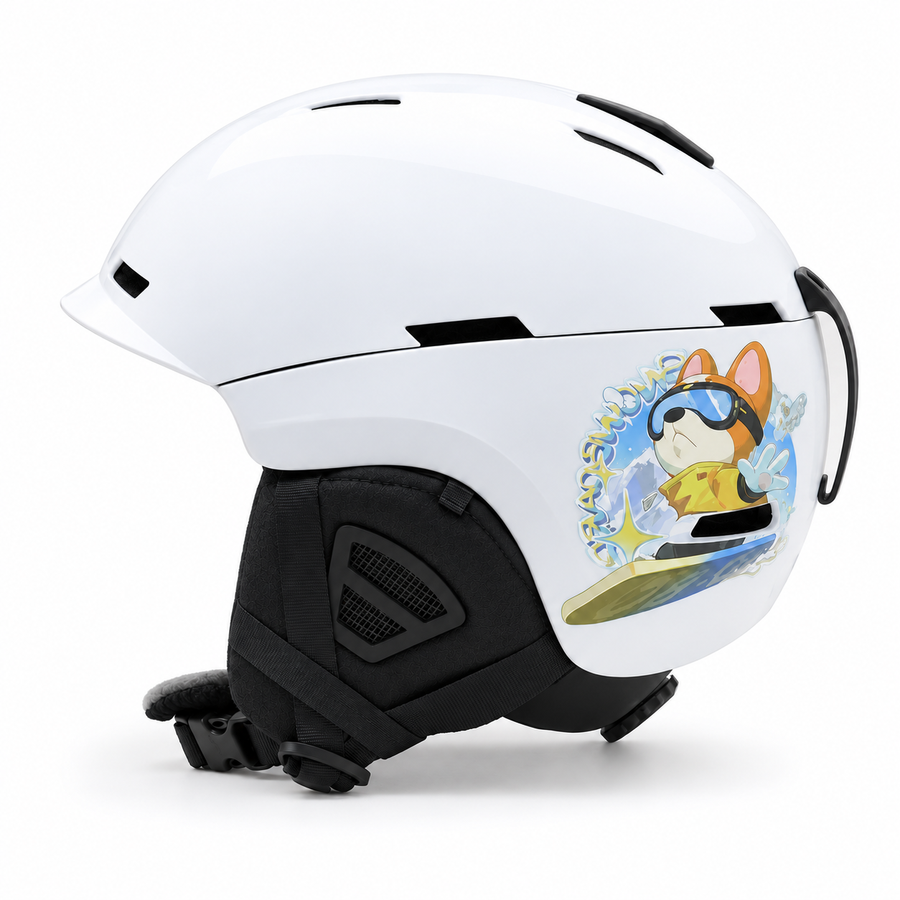 Casque de ski | Motif renard et aérations réglables