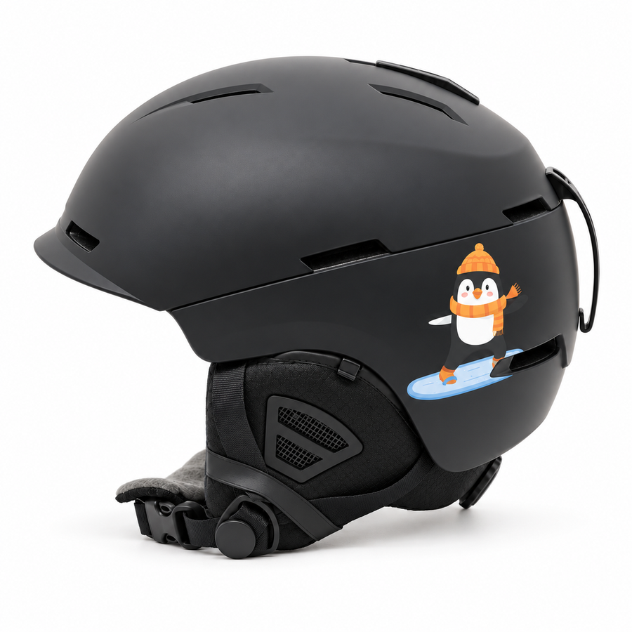 Casque de ski | Motif manchot et aérations réglables